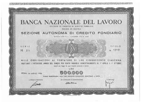 5% Banca Nazionale del Lavoro - BNL 5% Banca Nazionale del Lavoro - BNL