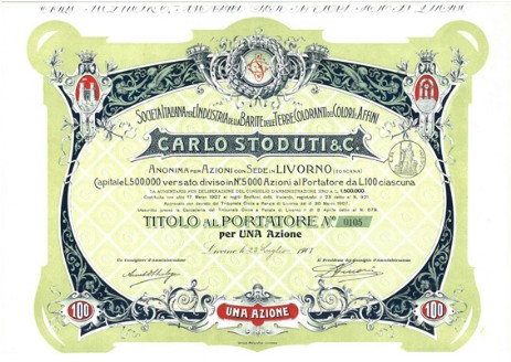 Carlo Stoduti & C. - Società Italiana per l’Industria della Barite, delle Terre Coloranti, dei Colori e Affini Carlo Stoduti & C. - Società Italiana per l’Industria della Barite, delle Terre Coloranti, dei Colori e Affini