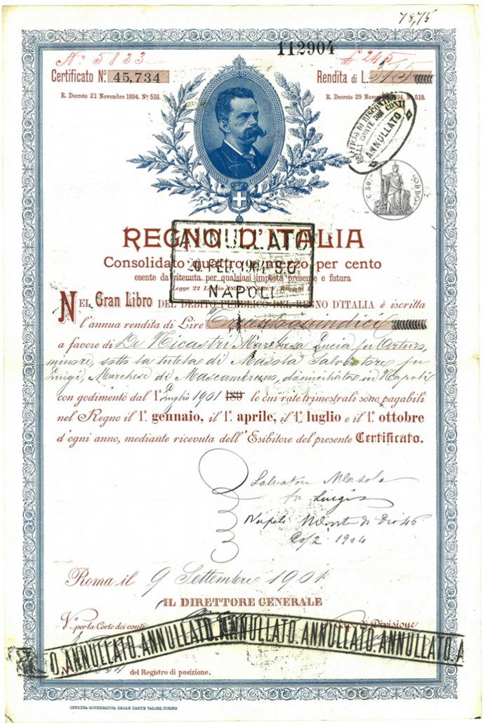 Consolidato Quattro e mezzo per cento Consolidato Quattro e mezzo per cento