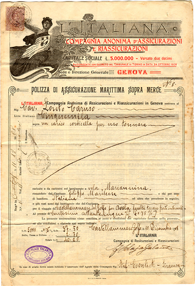 L’Italiana - Compagnia Anonima d' Assicurazioni e Riassicurazioni L’Italiana - Compagnia Anonima d' Assicurazioni e Riassicurazioni