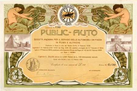 Public-Auto - Società Anonima per il Servizio delle Automobili da Piazza in Roma e altrove 