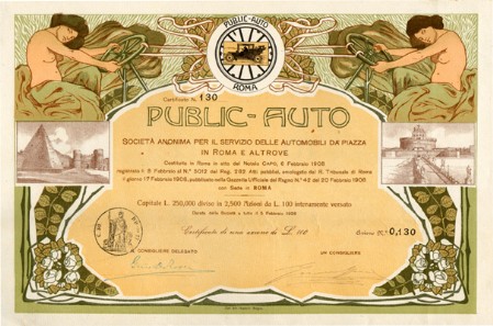 Public-Auto - Società Anonima per il Servizio delle Automobili da Piazza in Roma e altrove Public-Auto - Società Anonima per il Servizio delle Automobili da Piazza in Roma e altrove
