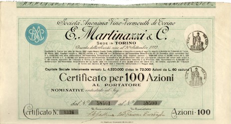 E. Martinazzi & C. - Società Anonima Vino-Vermouth di Torino E. Martinazzi & C. - Società Anonima Vino-Vermouth di Torino