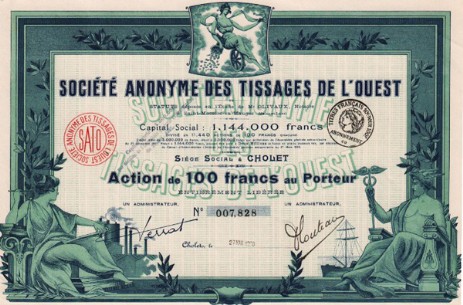 Societé Anonyme des Tissages de l' Ovest Societé Anonyme des Tissages de l' Ovest