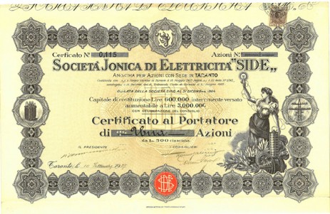 Società Jonica di Elettricità “SIDE” Società Jonica di Elettricità “SIDE”