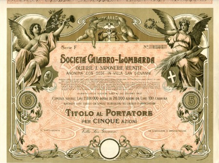 Società Calabro - Lombarda Olierie e Saponerie Riunite Società Calabro - Lombarda Olierie e Saponerie Riunite