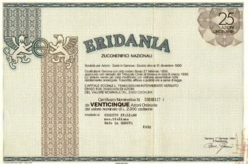 Eridania Zuccherifici Nazionali Eridania Zuccherifici Nazionali