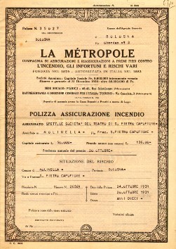 La Metropole - Polizza Assicurazione Incendio