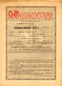 Cassa Nazionale di Assicurazione per gli Infortuni sul Lavoro Cassa Nazionale di Assicurazione per gli Infortuni sul Lavoro