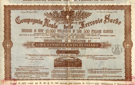 3% Compagnia Reale delle Ferrovie Sarde 3% Compagnia Reale delle Ferrovie Sarde