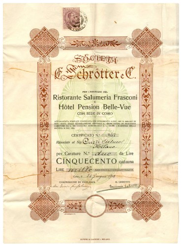 Società F. Schrőtter e C. Società F. Schrőtter e C.