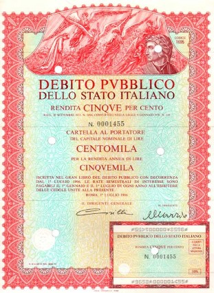 Rendita cinque per cento