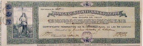 Banca di Sconti "San Giuseppe" Banca di Sconti "San Giuseppe"