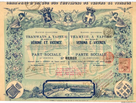 Società Anonima di Tramvie a Vapore delle Province di Verona e Vicenza Società Anonima di Tramvie a Vapore delle Province di Verona e Vicenza