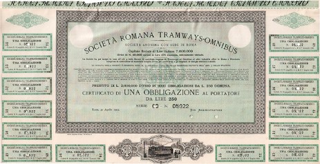 4% Società Romana Tramways Omnibus 4% Società Romana Tramways Omnibus
