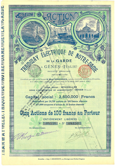 Tramway Electrique de Notre-Dame de la Garde a Gênes ( Italie ) Tramway Electrique de Notre-Dame de la Garde a Gênes ( Italie )